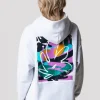 Abstract Flower Hoodie | Light grey melange