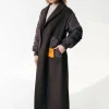 Ada Wool Long Coat | Cacao