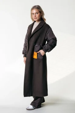 Ada Wool Long Coat | Cacao