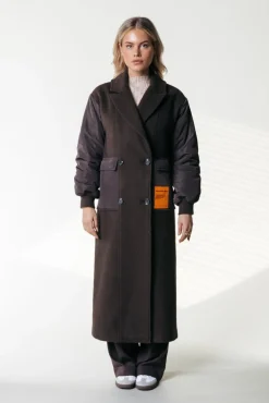 Ada Wool Long Coat | Cacao