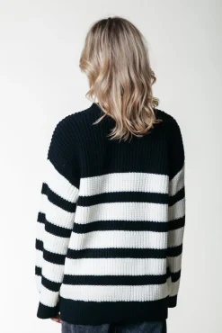 Alba Stripe Knit | Black/white