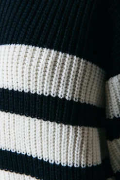 Alba Stripe Knit | Black/white