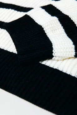 Alba Stripe Knit | Black/white