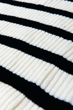 Alba Stripe Knit | Black/white