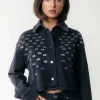 Billie Denim Blouse | Dark grey denim