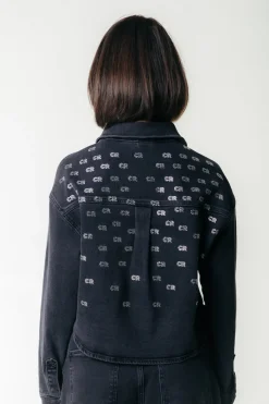 Billie Denim Blouse | Dark grey denim