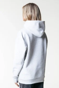 Bold Embro Logo Hoodie | Light grey melange