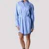 Brienna Striped Blouse Dress | Blue
