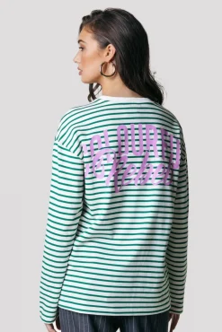 Colourful Rebel Logo Stripe Longsleeve | Off white