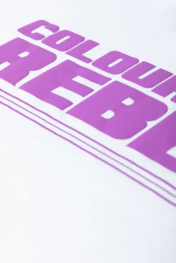 Colourful Rebel Puff Logo T-shirt | Standard white