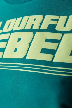 Colourful Rebel Puff Logo Sweat | Shady Green