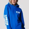 Colourful Rebel Sleeve Logo Hoodie | Deep blue