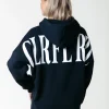 CR Back Logo Hoodie | Off black / Washed black