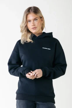 CR Back Logo Hoodie | Off black / Washed black