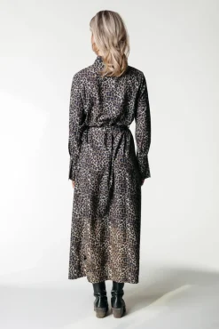 Desiree Leopard Dress | Warm Brown