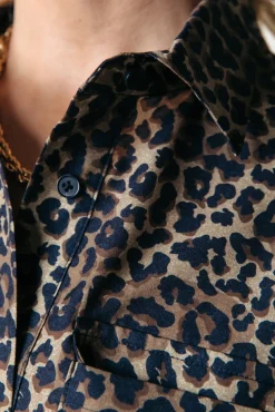 Desiree Leopard Dress | Warm Brown