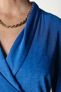 Dorin Uni Wrap Dress | Vallarta Blue
