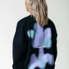 Faded Flower Sweat | Black