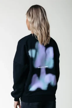 Faded Flower Sweat | Black