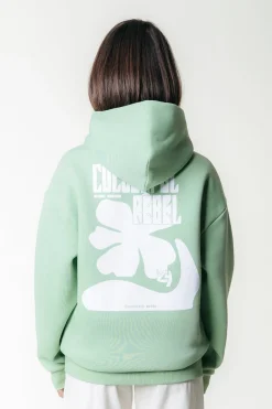 Flower Hoodie | Soft Green