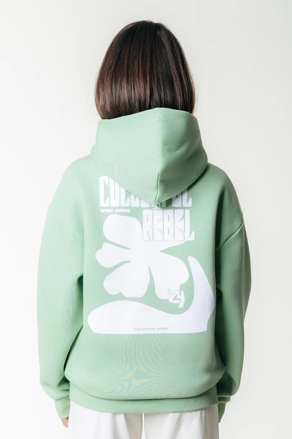 Flower Hoodie | Soft Green