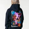 Flower Shapes Hoodie | Black