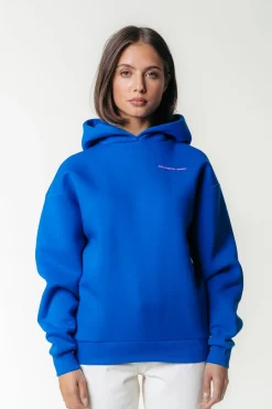 Flower Square Hoodie | Blue