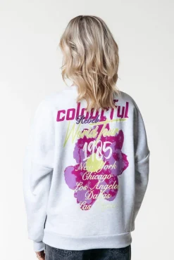 Flower World Tour Sweat | Light grey melange
