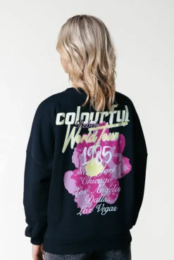 Flower World Tour Sweat | Black