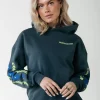Flowers Sleeve Logo Hoodie | Green gables