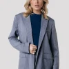 Gemma Pinstripe Blazer | Dark grey