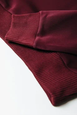 Ilena Zipped Sweat | Port Red