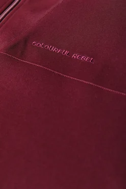 Ilena Zipped Sweat | Port Red