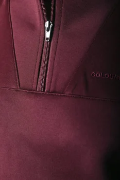 Ilena Zipped Sweat | Port Red
