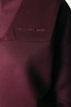 Ilena Zipped Sweat | Port Red