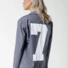 Jesra Stripe Blazer | Dark grey