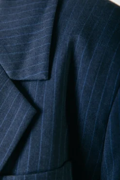 Jesra Stripe Blazer | Dark blue