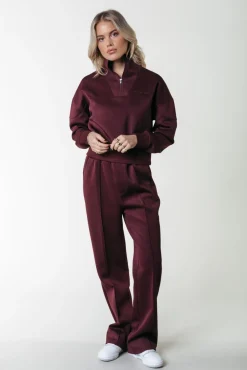 Jiby Pintuck Pants | Port Red