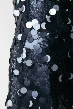 Jilly Sequins Skirt | Silver grey