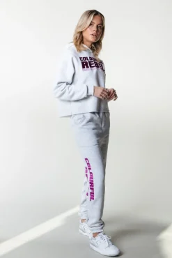 Joelle Logo Jogger Pants | Light grey melange