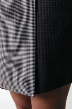 Maeve Check Skirt | Darkest Brown