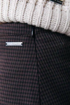 Maeve Check Skirt | Darkest Brown