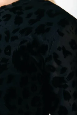 Maude Leopard Maxi Dress | Black