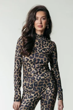 Neyo Leopard Top | Warm Brown