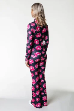 Neyo Poppy Flower Top | Bright pink