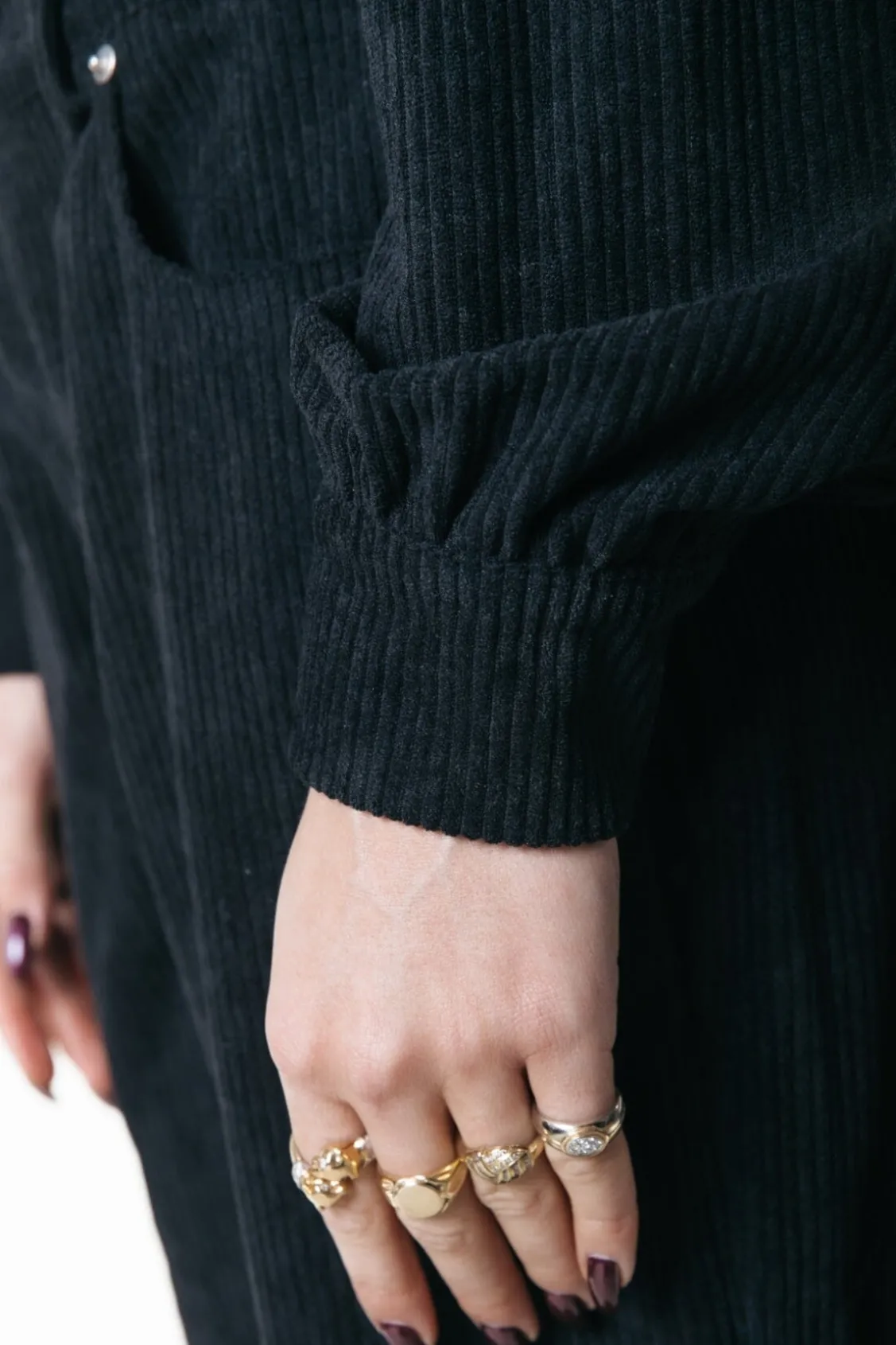 Olle Corduroy Blouse | Black
