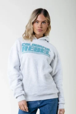 Puff Logo Hoodie | Light grey melange