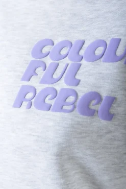 Puff Logo Sweat | Light grey melange