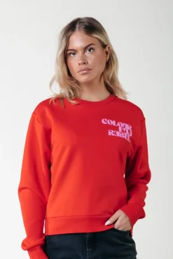 Puff Logo Sweat | Scarlet Red