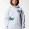 Racer Logo Hoodie | Light grey melange